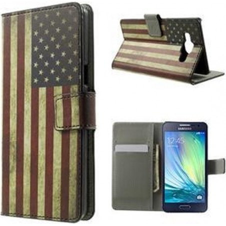 Samsung A5 2015 Hoesje Wallet Case USA Print