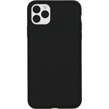 Iphone 11 Pro Max zwart sililcone hoesje met Gratis 5D Tempered Glass Screen Protector