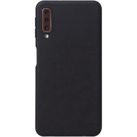 Luxe Back cover voor Samsung Galaxy A7 2018 - Zwart - TPU Case - Siliconen Hoesje