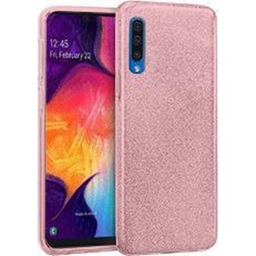 Samsung Galaxy A70 Hoesje - Glitter Backcover - Roze