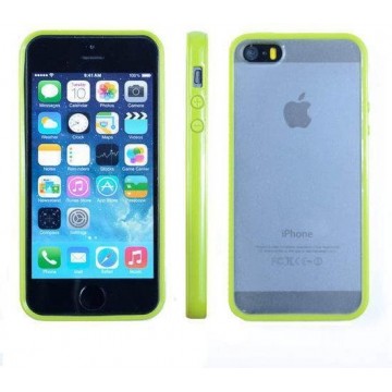 Bumper case met achterkant Groen/ Green voor Apple iPhone 5 5S en SE