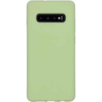 Samsung S10 Siliconen Hoesje Pastelkleur Licht Groen