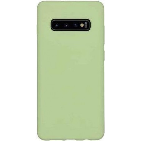 Samsung S10 Siliconen Hoesje Pastelkleur Licht Groen