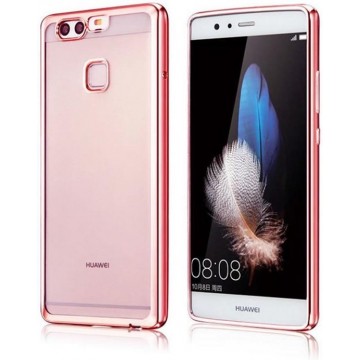 Huawei P10 Lite Hoesje - Transparant Siliconen Case met Roséoud Bumper - iCall