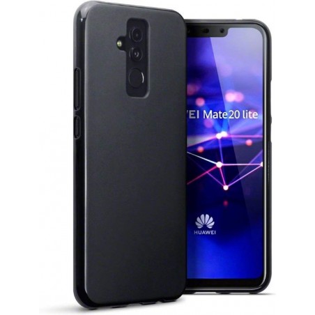 Hoesje voor Huawei Mate 20 Lite, gel case, mat zwart