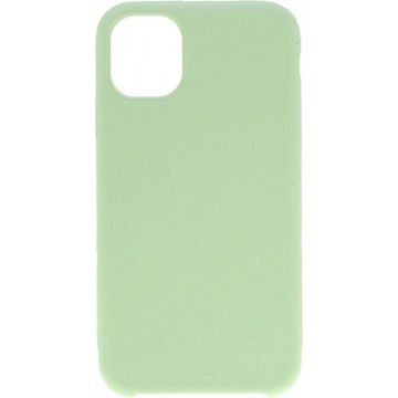 Shop4 - iPhone 11 Hoesje - Zachte Back Case Mat Groen