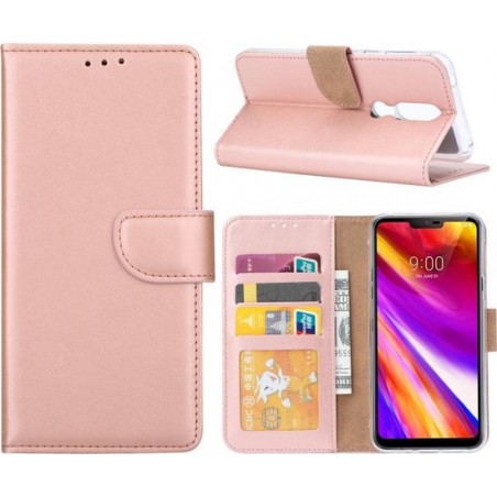 Nokia 7.1 - Bookcase Rose Goud - portemonee hoesje