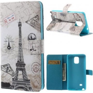 Bookstyle Stand Case Samsung Galaxy Note 4 Eiffel Tower