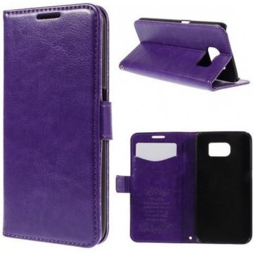 Kds PU Leather Wallet hoesje Samsung Galaxy S6 Edge paars