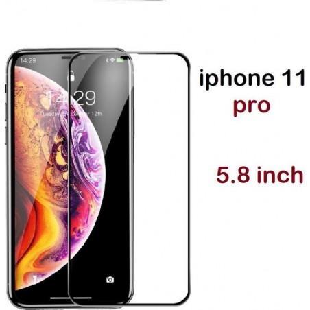 iPhone 11 pro glas bescherming 6D Screen protector iphone x beschermende glas  gehard glas volledige cover zwart