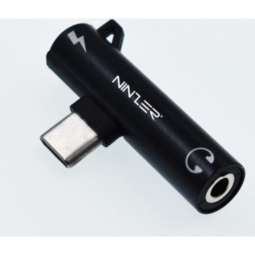 Ninzer® Type C, USB C Headphone / Oortelefoon en opladen Adapter / Converter