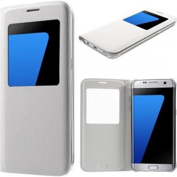 Smart Sview Case Flip cover hoesje Samsung Galaxy S7 wit