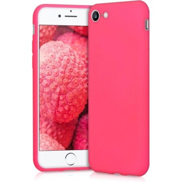 kwmobile hoesje voor Apple iPhone 7 / 8 / SE (2020) - backcover voor smartphone - neon roze