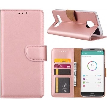 Motorola Moto Z3 Play - Bookcase Rose Goud - portemonee hoesje