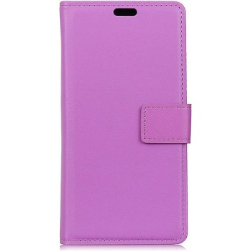Shop4 - OnePlus 6T Hoesje - Wallet Case Business Paars