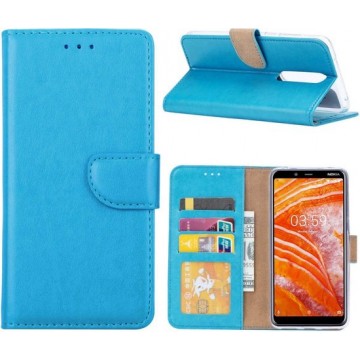 Nokia 3.1 Plus - Bookcase Turquoise - portemonee hoesje
