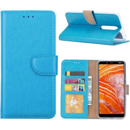 Nokia 3.1 Plus - Bookcase Turquoise - portemonee hoesje