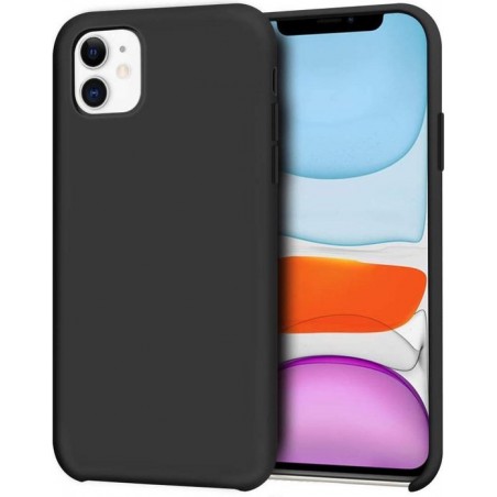 iPhone 12 Pro Hoesje - Siliconen Backcover - Zwart