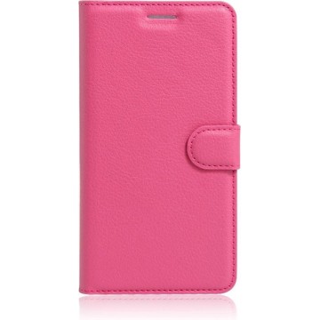 Shop4 - iPhone 7 Hoesje - Wallet Case Lychee Roze