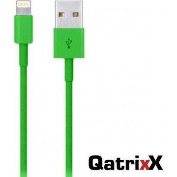 Datakabel Lightning 1 meter Groen voor Apple iPhone, iPod, iPad