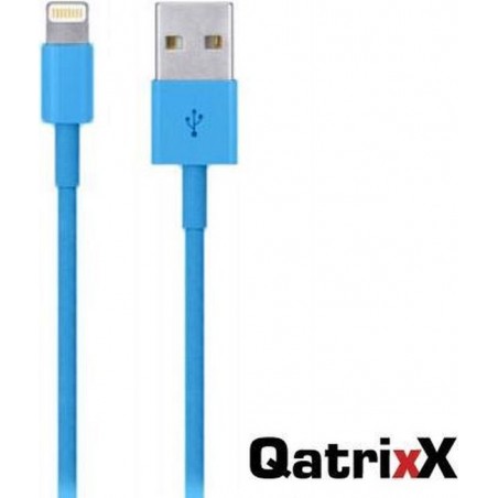 Datakabel Lightning 1 meter Licht Blauw voor Apple iPhone, iPod, iPad