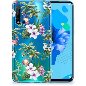 Huawei P20 Lite (2019) TPU Hoesje Flamingo Palms