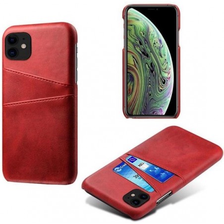 Smartphone hoesje | Telefoon hoesje | Geschikt voor 2 pasjes | Anti shock | Rood | iPhone 11