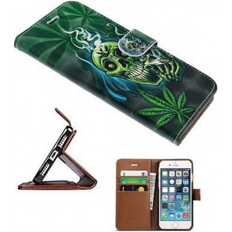 iPhone 7 Hoesje Wallet Case Cannabis