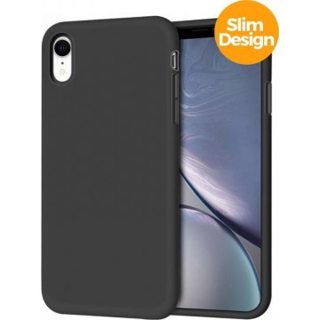 iPhone XR Telefoonhoesje | Soft Touch Siliconen Smartphone Case | Back Cover Zwart