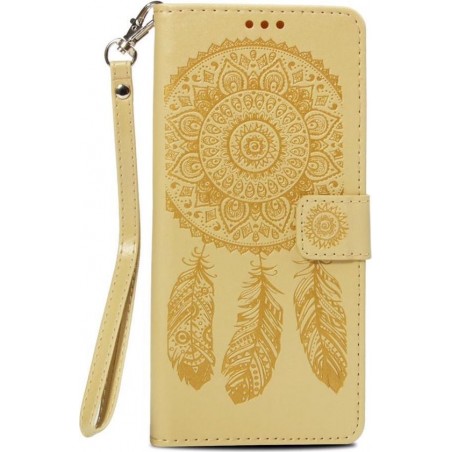 Shop4 - Samsung Galaxy Note 9 Hoesje - Wallet Case Dromenvanger Geel