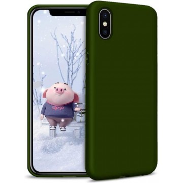 Apple iPhone X & XS Hoesje Groen - Siliconen Back Cover