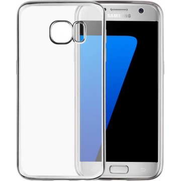 Plating Bumper Soft Flexible hoesje Samsung Galaxy S7 zilver