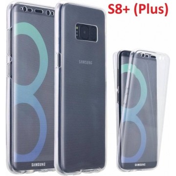 Shockproof Samsung Galaxy S8+ (Plus) Dual TPU Hoesje 360 Graden Cover 2 in 1 Case ( Voor en Achter) Transparant