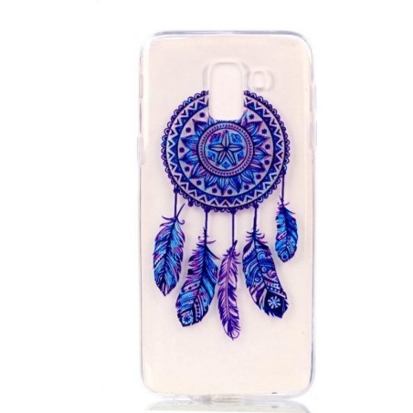 Shop4 - Samsung Galaxy J6 (2018) Hoesje - Zachte Back Case Dromenvanger Gekleurd