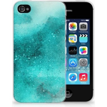 iPhone 4 | 4s  TPU-siliconen Hoesje Painting Blue