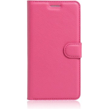 Shop4 - iPhone SE (2020) Hoesje - Wallet Case Lychee Roze