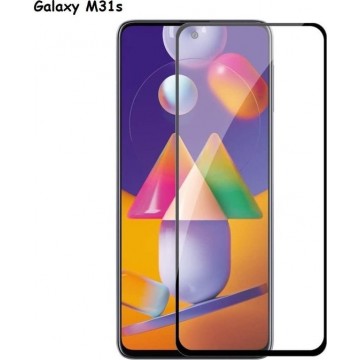 Samsung Galaxy M31S  / A51 / A51 5G  Full cover Zwart  Screen Protector /  Tempered glass
