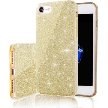 Apple iPhone 6 & 6s Hoesje - Glitter Backcover - Goud