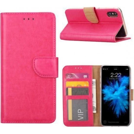 Pink Portemonnee Hoesje / Book Case iPhone X / Xs (10)