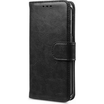 Boek Hoesje Nokia 5 - portemonnee book case met siliconen binnenkant - geschikt voor pasjes - Zwart