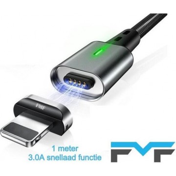 FMF® - 1 meter - iPhone Oplader - 3.0A snelladen - Magnetische oplaadkabel - datakabel - magnetische kabel