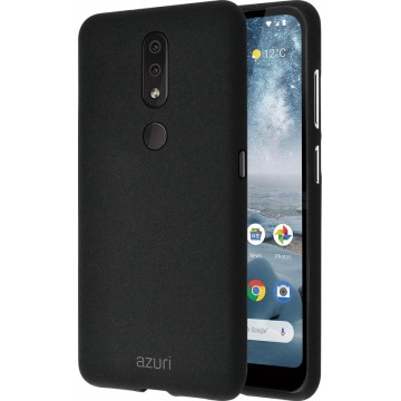 Azuri Nokia 4.2 hoesje - Zand textuur backcover - Zwart