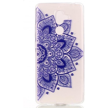 Shop4 - Nokia 7 Plus Hoesje - Zachte Back Case Mandala Blauw