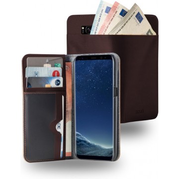 Azuri Samsung S8 hoesje - Walletcase - Bruin