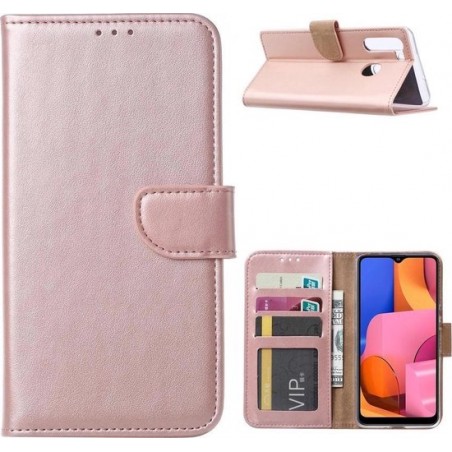 Samsung Galaxy A21 - Bookcase Rose Goud - portemonee hoesje