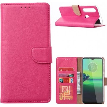 Motorola Moto G8 Power - Bookcase Roze - portemonee hoesje