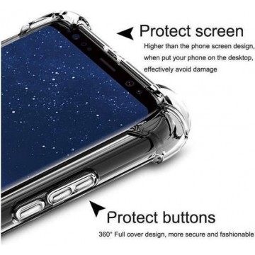 Transparant Hoesje Siliconen Backcover Shockproof Met Verstevigde Randen - Geschikt voor Samsung Galaxy A6 2018