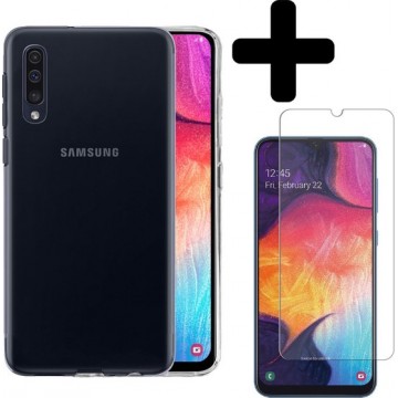 Samsung Galaxy A30s/A50s Hoesje Siliconen Case Hoes Met Screenprotector