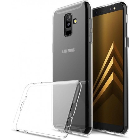 DrPhone Samsung A6 2018 TPU Hoesje - Transparant Ultra Dun Premium Soft-Gel Case - Official DrPhone Product