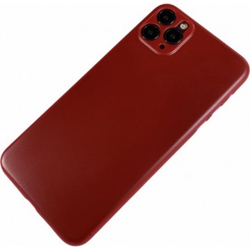Apple iPhone Xr - Ultra dun transparant hard hoesje Liv rood